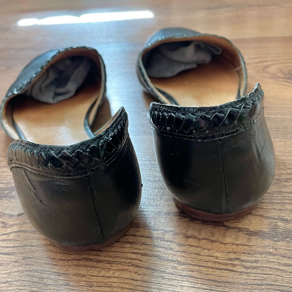 Jack Rogers black leather round toe d’Orsay flats, size 8 - Picture 6 of 9